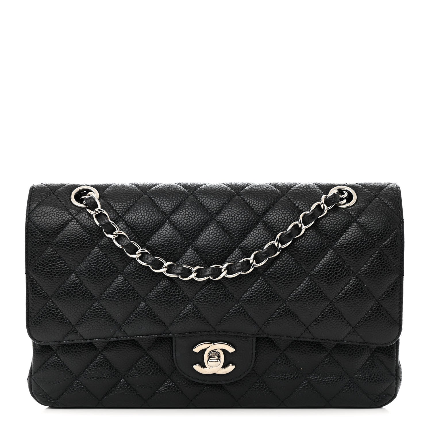 Chanel Caviar Quilted Medium Double Flap Black 1 of 14