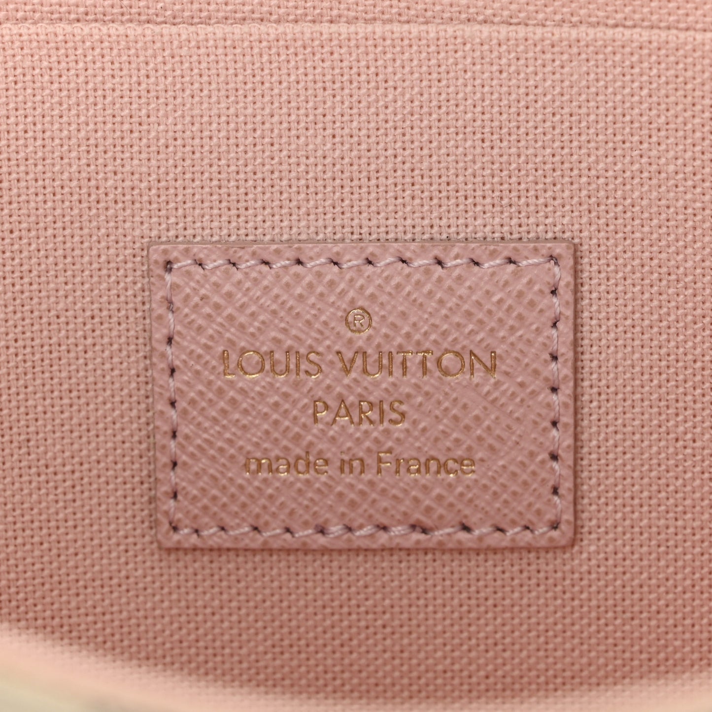 Damier Azur Pochette Felicie Chain Wallet Rose Ballerine