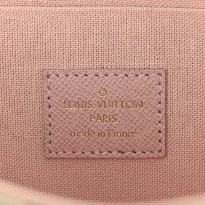 Louis Vuitton Damier Azur Pochette Felicie Chain Wallet Rose Ballerine 7 of 11