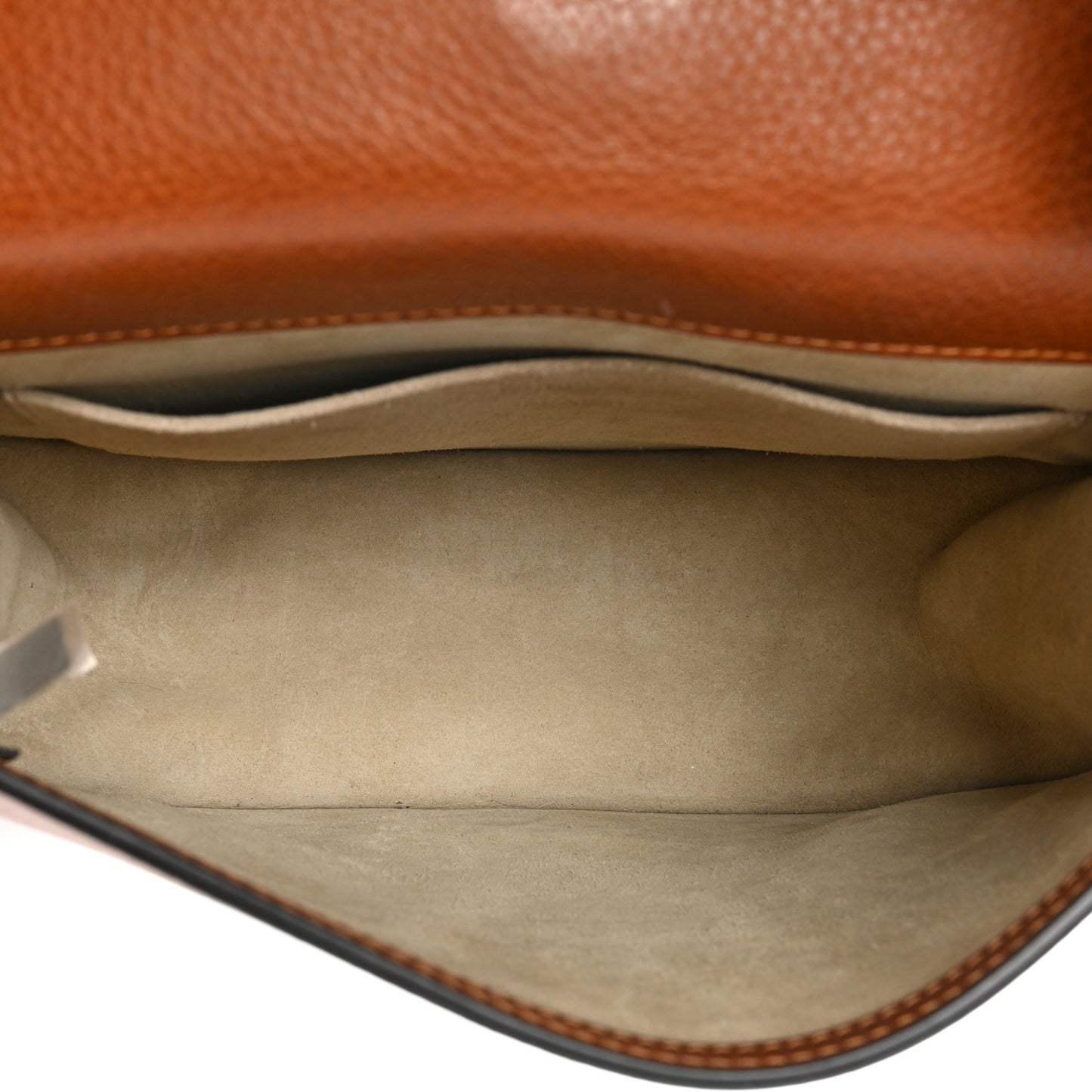 Calfskin Suede Medium Nile Bracelet Bag Caramel