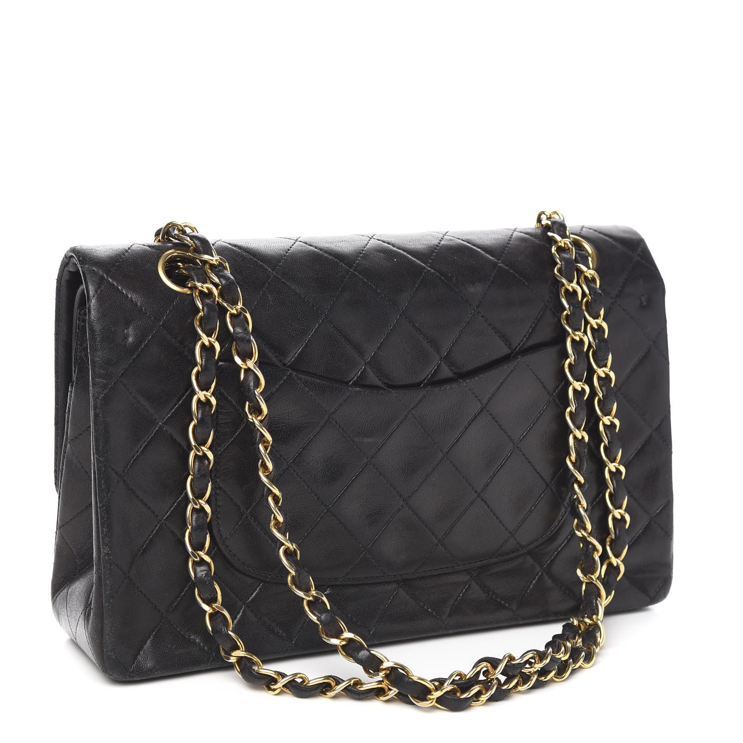 Chanel Lambskin Quilted Medium Double Flap Black 2 of 11