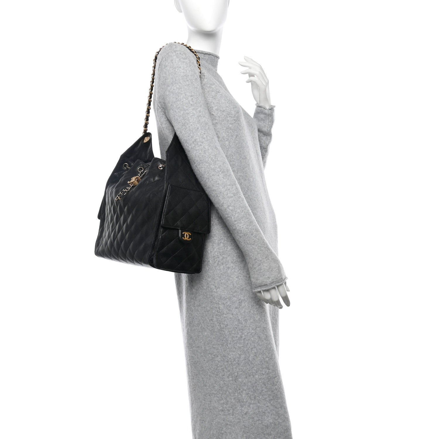 Chanel Caviar Quilted Medium Chanel 25 Handbag Black 3 of 12