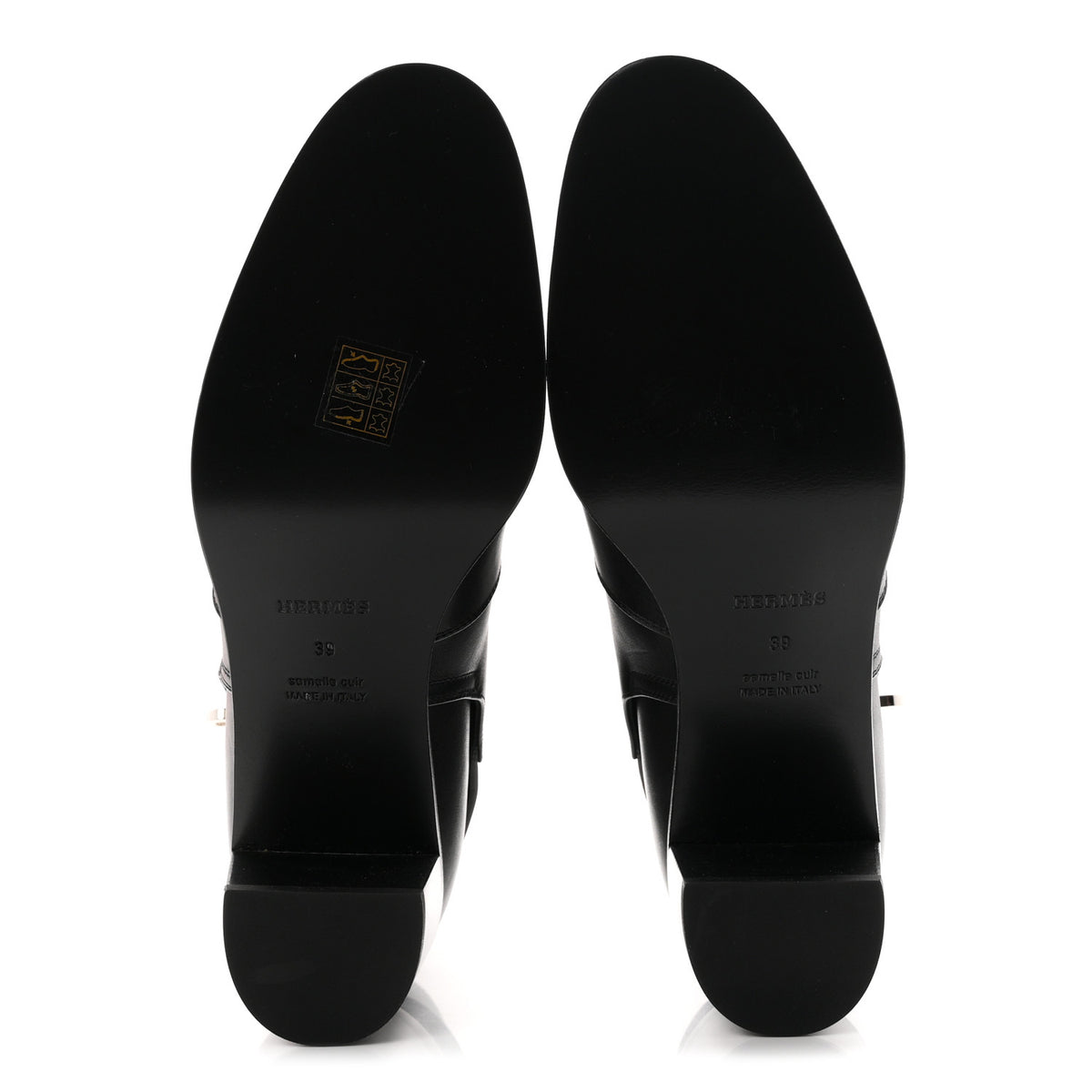 Hermes Calfskin Frenchie 50 Ankle Boots 39 Black 6 of 9