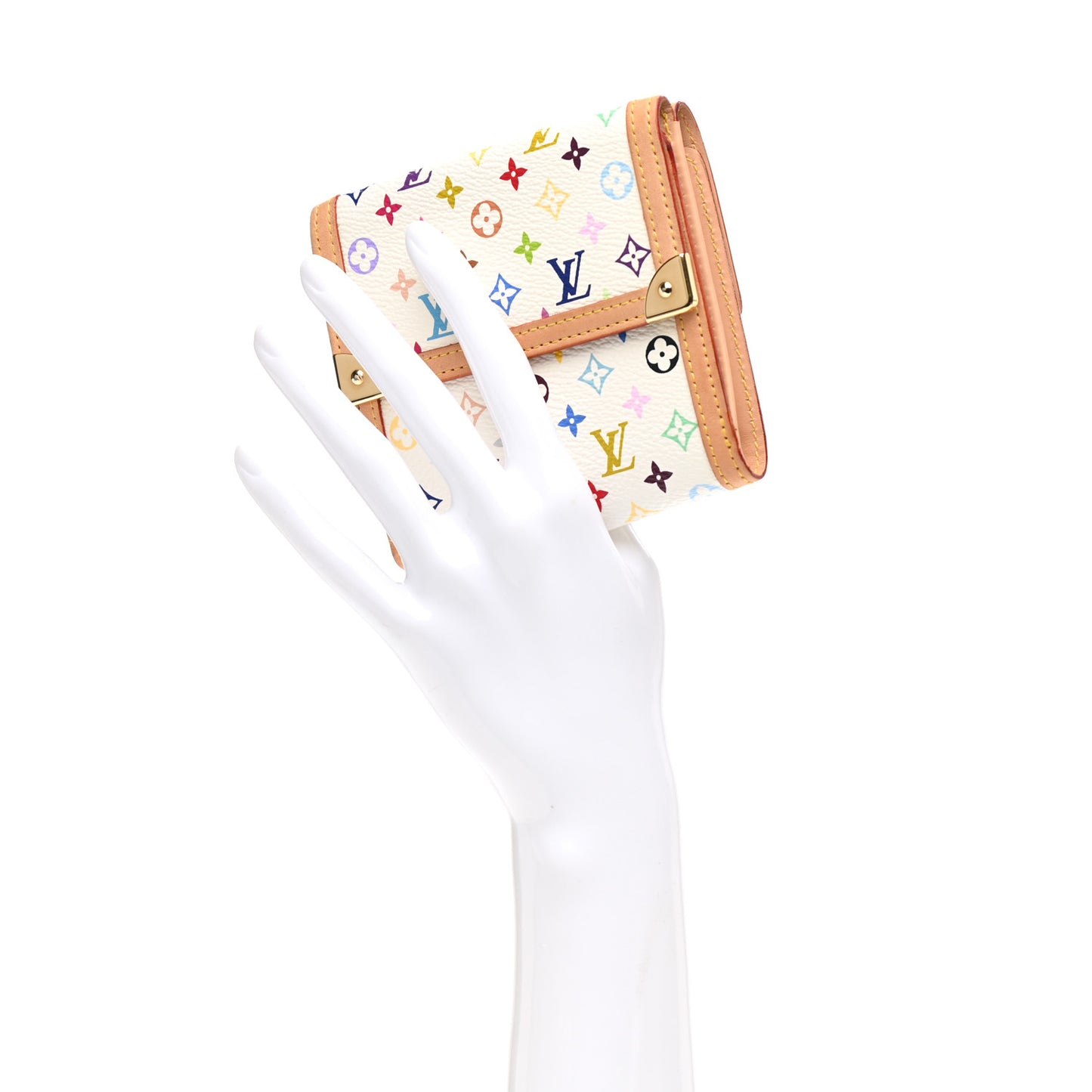 Monogram Multicolor Porte-Monnaie Billets Wallet White