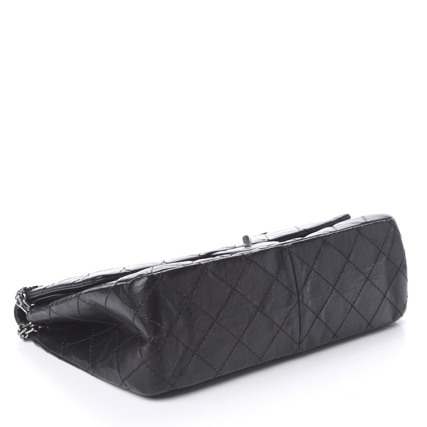 Aged Calfskin Quilted 2.55 Reissue 226 Flap Black