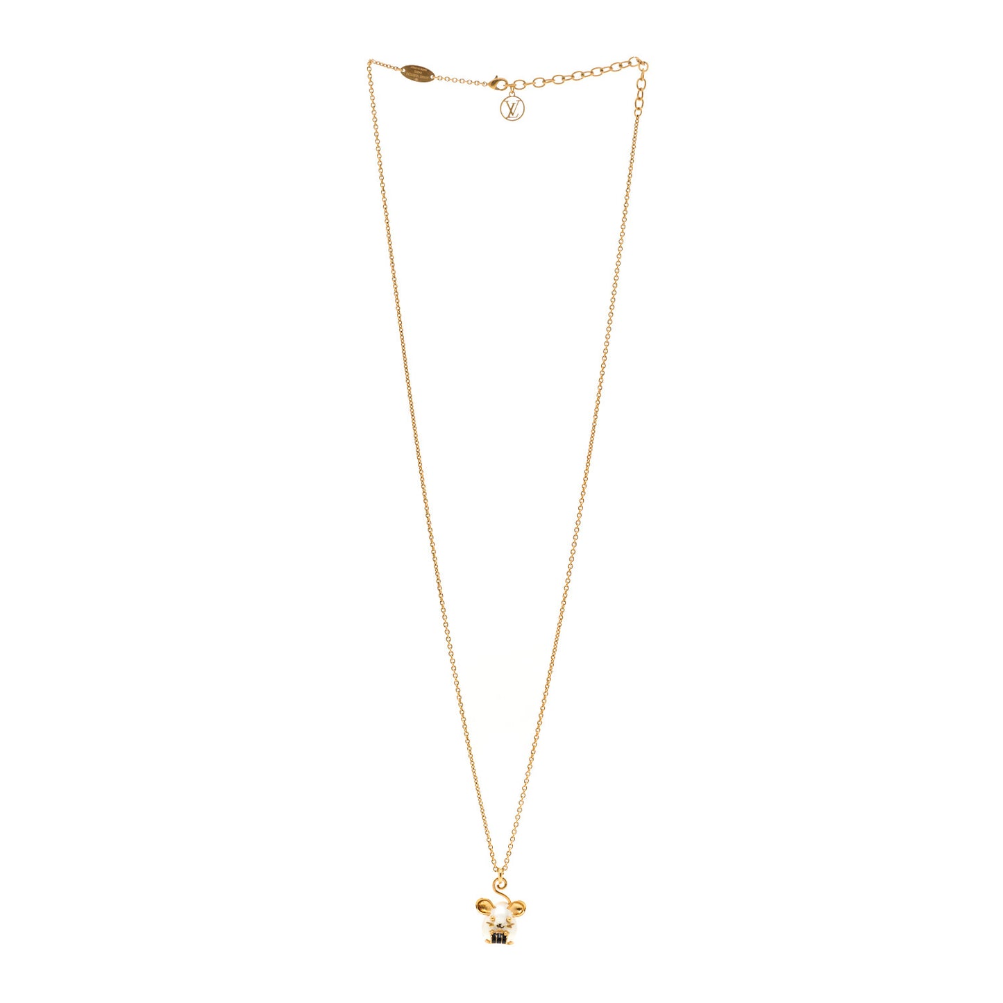 Vuittonite Rat Necklace Gold