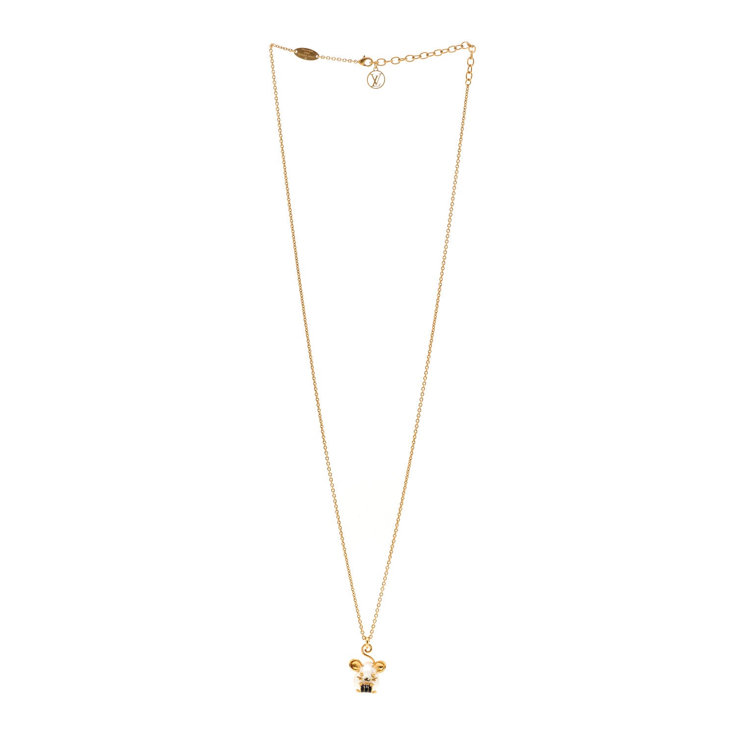 Louis Vuitton Vuittonite Rat Necklace Gold 3 of 6