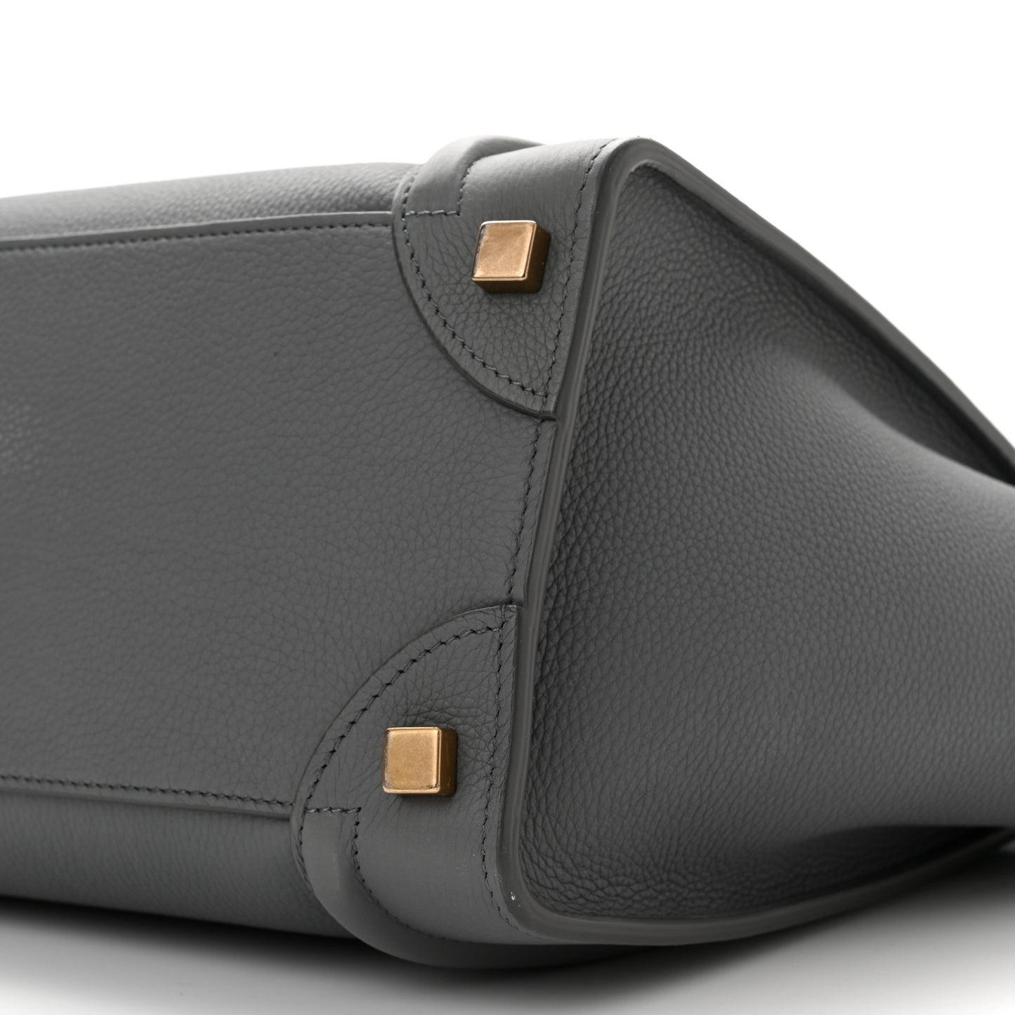 Baby Drummed Calfskin Micro Luggage Kohl