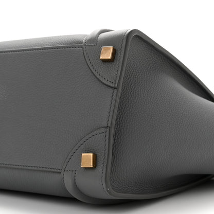 Celine Baby Drummed Calfskin Micro Luggage Kohl 11 of 11