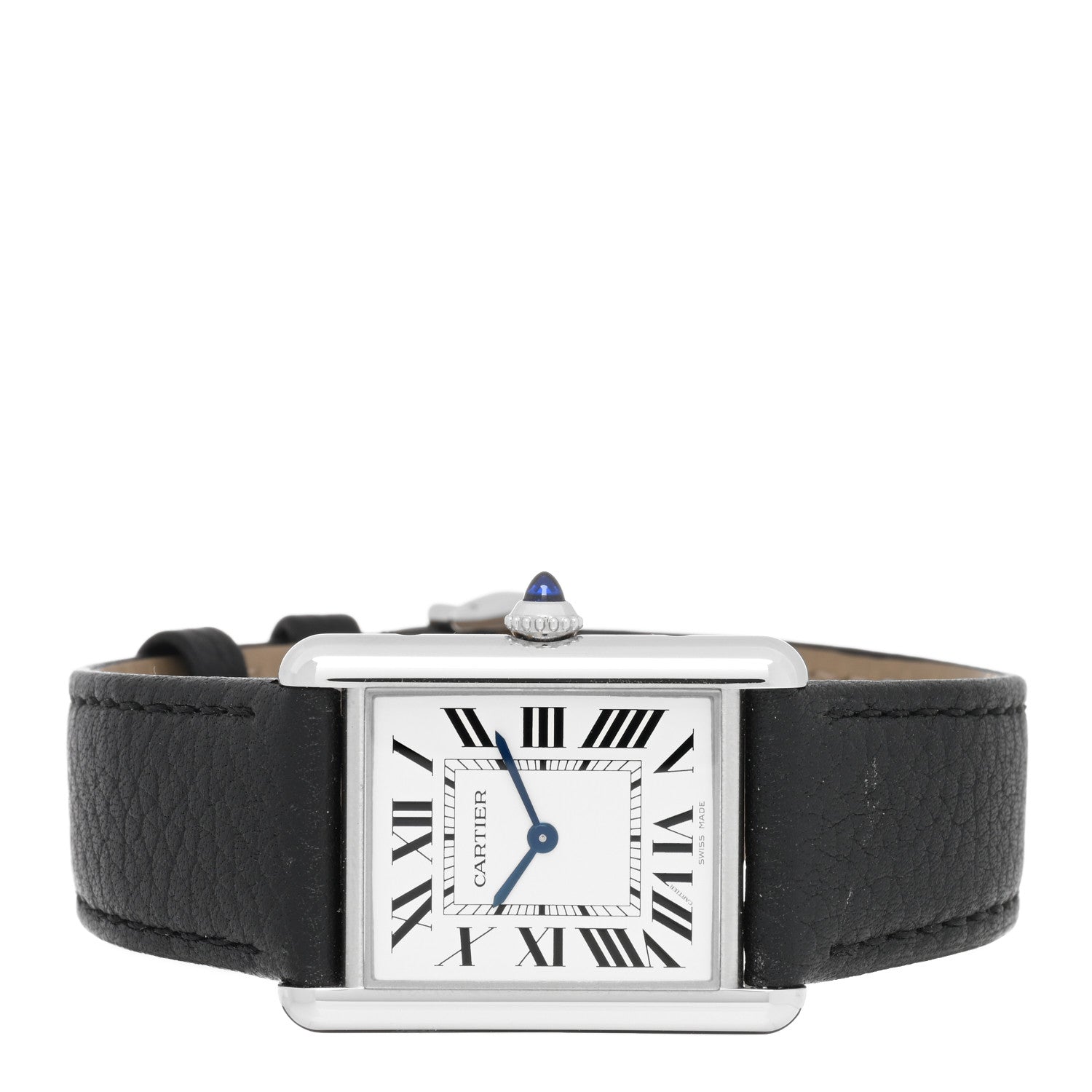 Cartier Stainless Steel Calfskin 25mm Must de Cartier Tank Quartz Watch 2 of 5