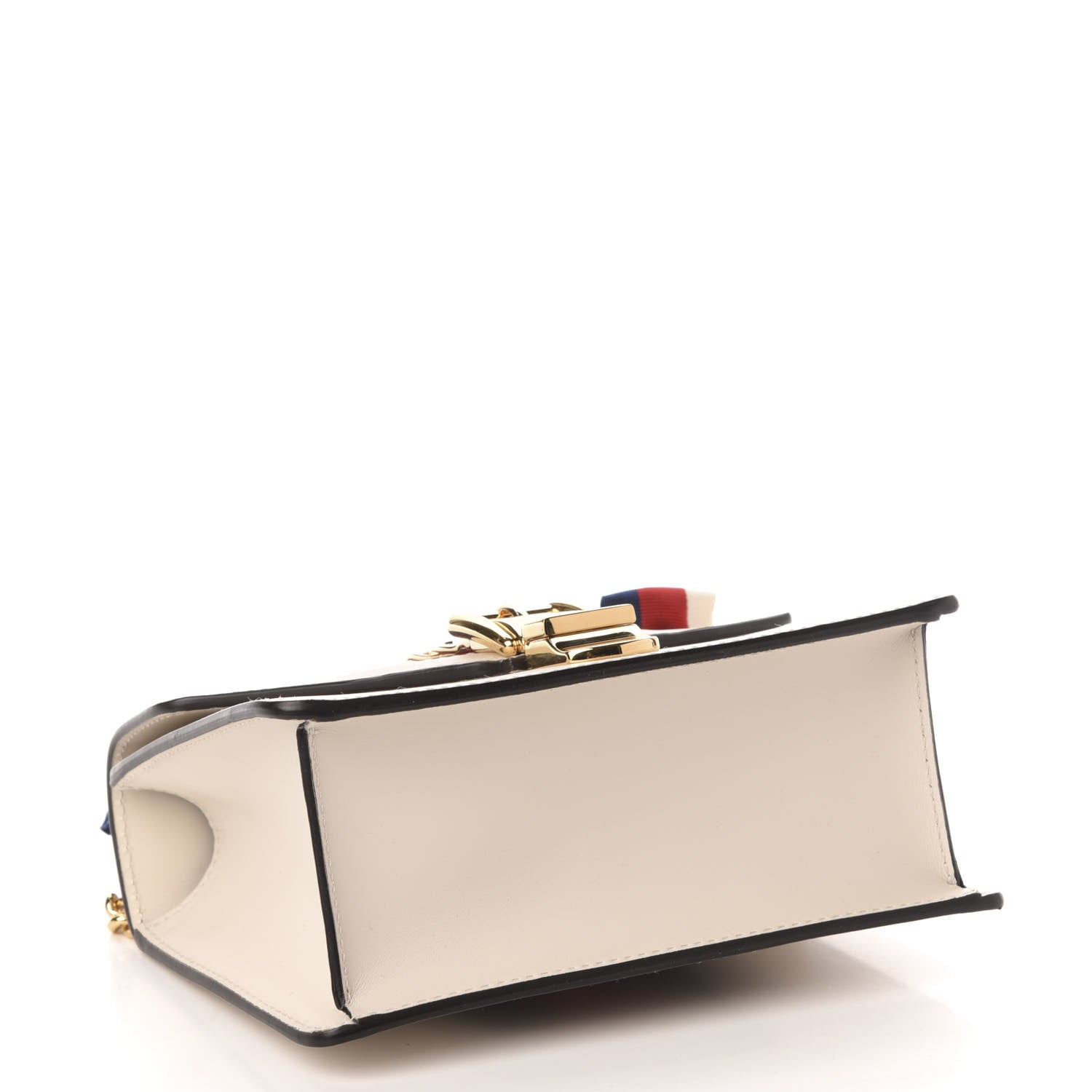 Gucci Calfskin Mini Sylvie Chain Shoulder Bag White 4 of 13