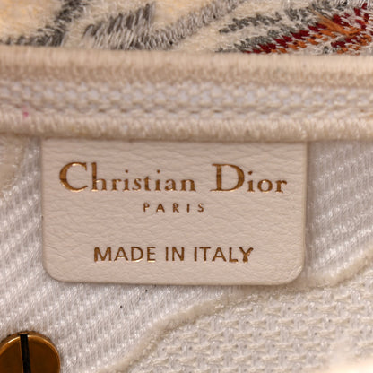 Christian Dior Canvas Embroidered Camouflage Flowers Saddle Bag Latte Multicolor 6 of 11