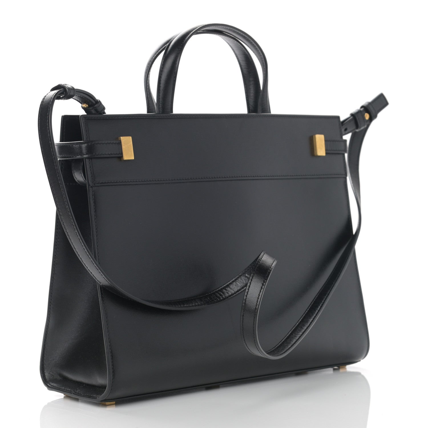 Saint Laurent Calfskin Small Manhattan Shopper Tote Black 3 of 11