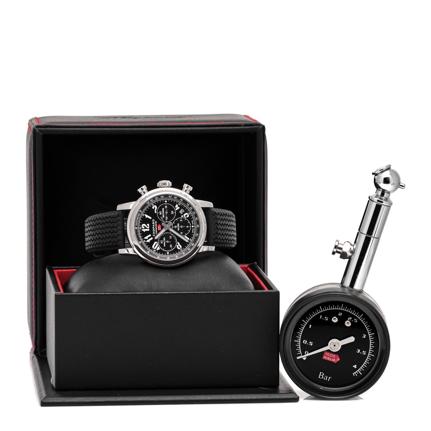 Chopard Stainless Steel Rubber 42mm 1000 Mille Miglia Classic Chronograph Automatic Watch Black 5 of 5