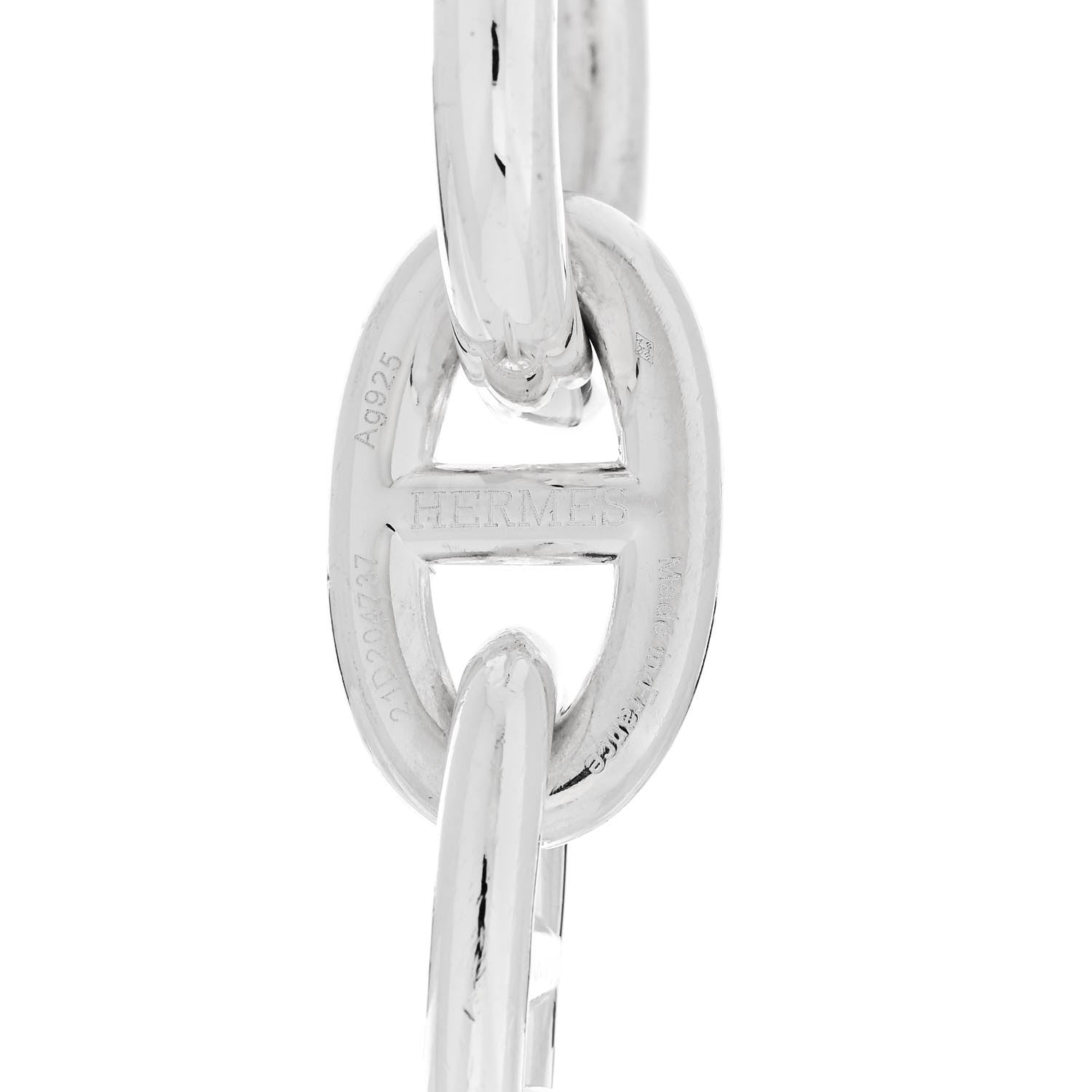 Hermes Sterling Silver TGM Chaine d'Ancre Bracelet 3 of 4