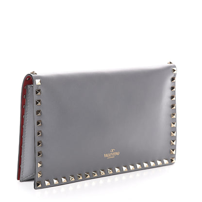 Valentino Garavani Nappa Rockstud Wristlet Clutch Light Stone 2 of 7