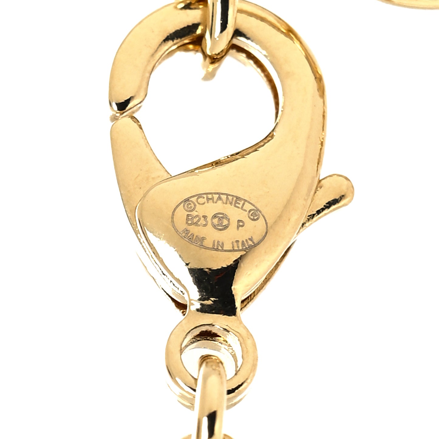 Crystal CC Heart Link Choker Necklace Gold