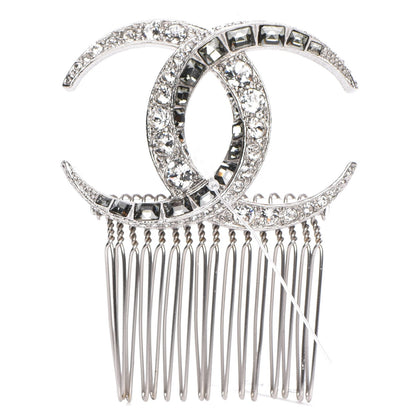 Chanel Crystal Dubai CC Hair Comb Pin Grey Silver 1 of 3