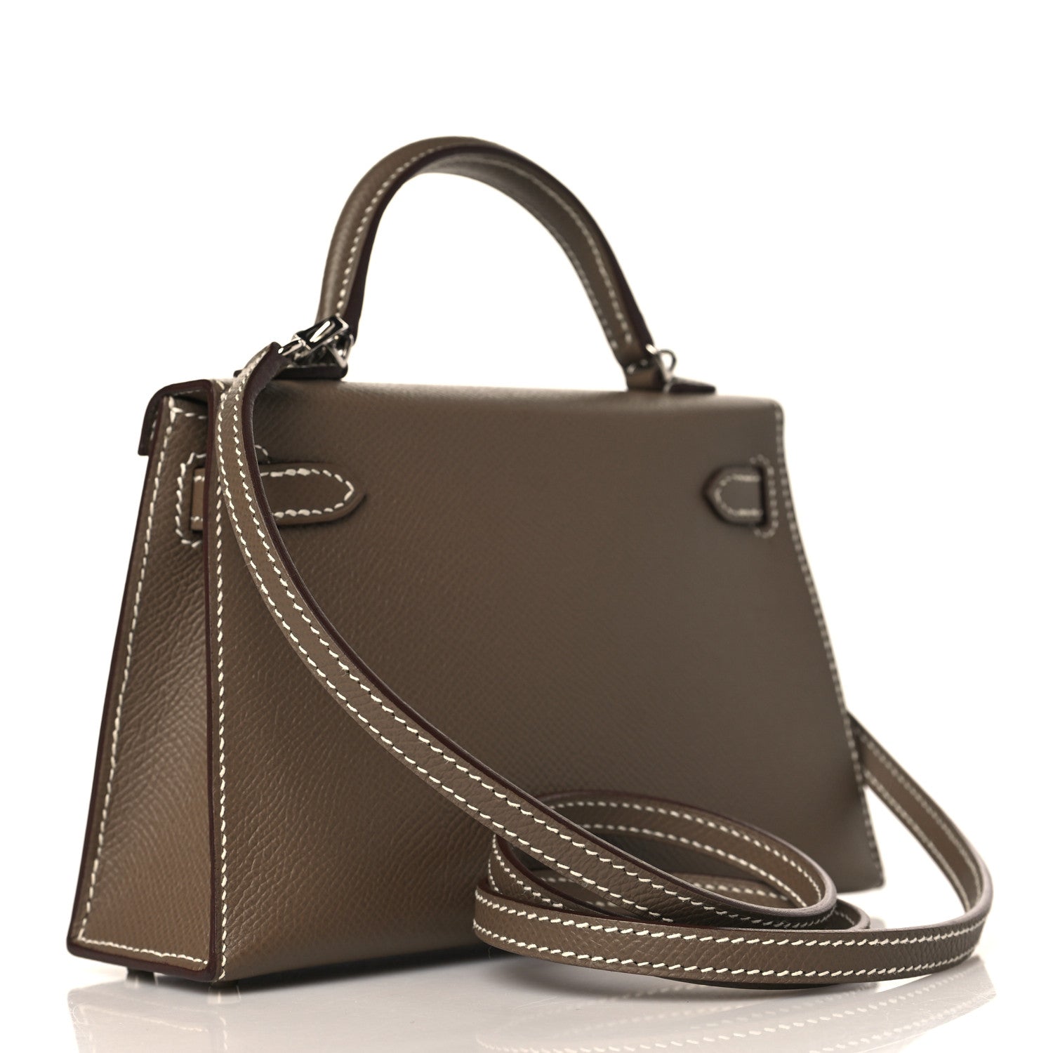 Hermes Epsom Mini Kelly Sellier 20 Etoupe 3 of 9