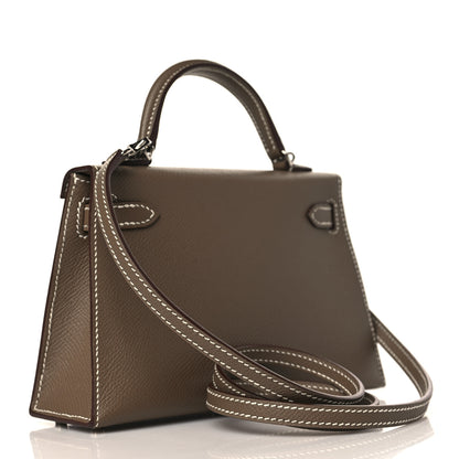 Hermes Epsom Mini Kelly Sellier 20 Etoupe 3 of 9