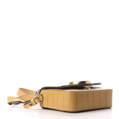 Chloe Calfskin Crocodile Embossed Mini C Double Carry Honey Gold 4 of 9