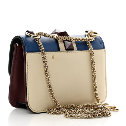 Valentino Garavani Vitello Mini Glam Lock Rockstud Flap Blue White Burgundy 3 of 9