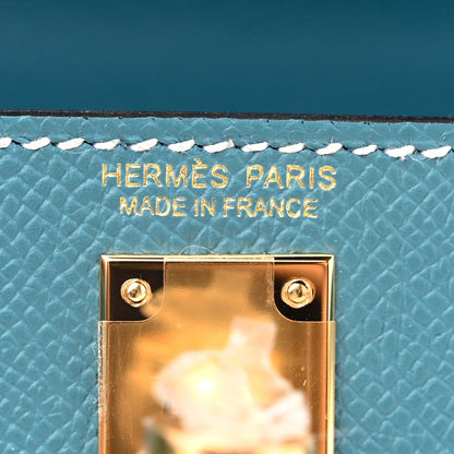 Hermes Epsom Mini Kelly Sellier 20 New Blue Jean 6 of 11
