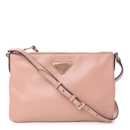Prada Soft Calf Logo Crossbody Cammeo 1 of 10