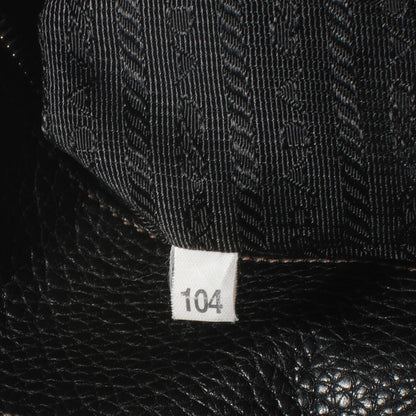 Prada Vitello Daino Logo Shoulder Bag Black 6 of 10