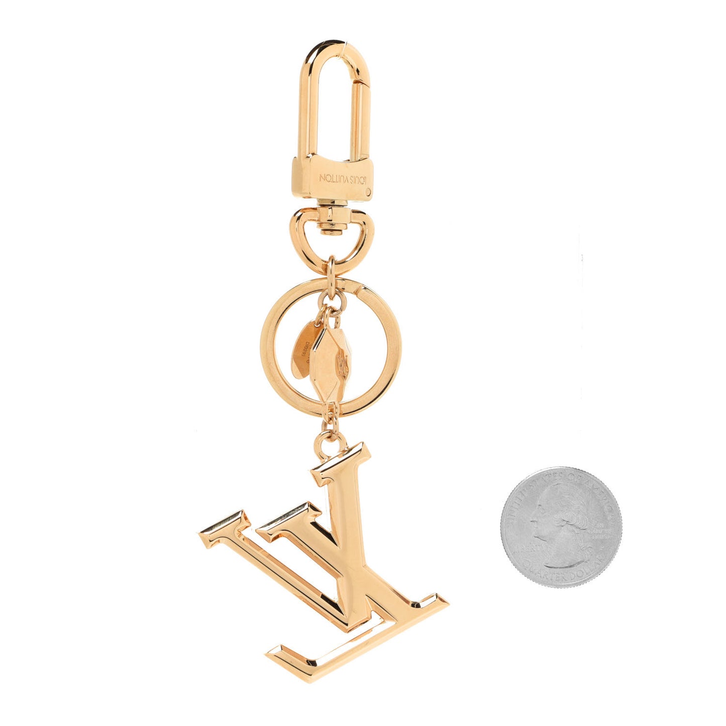 LV Facettes Bag Charm Key Holder Gold