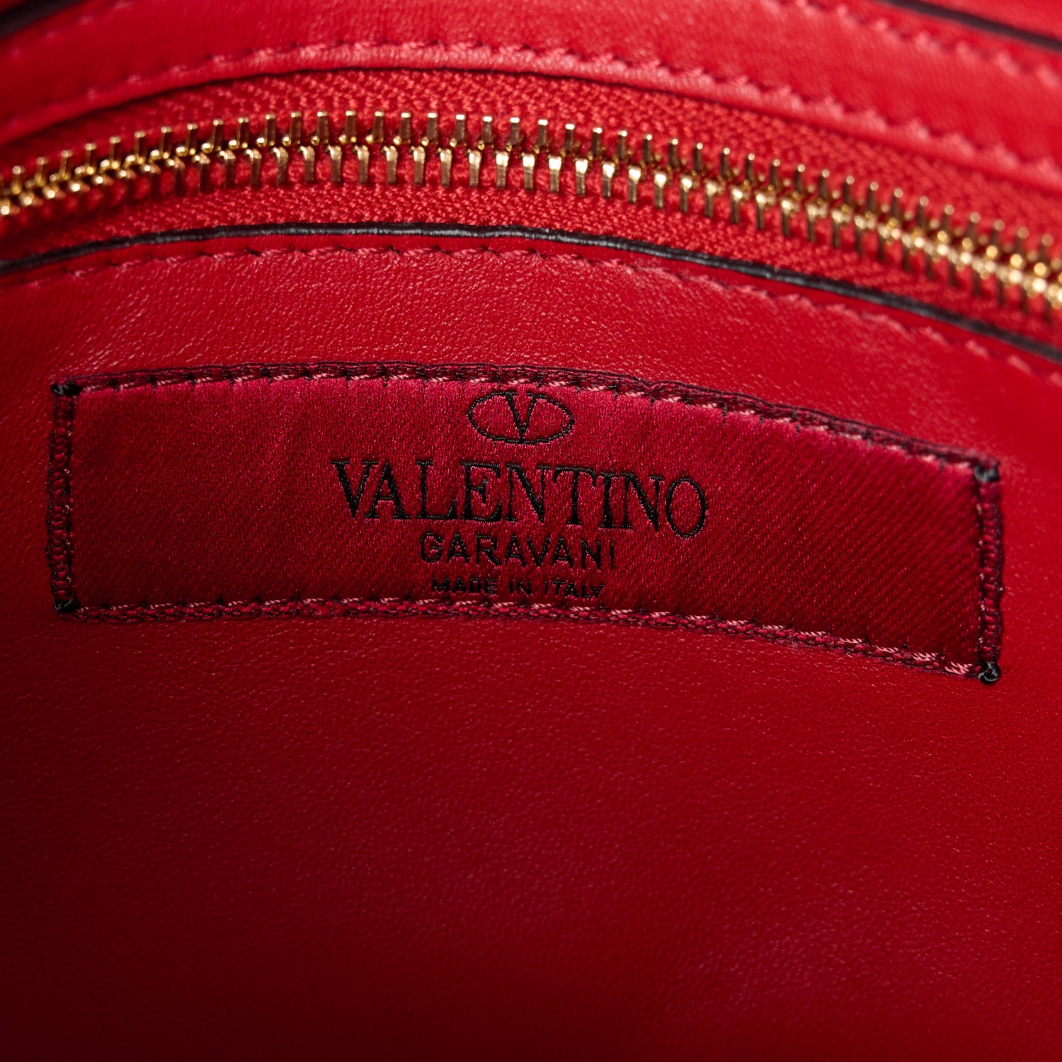 Valentino Garavani Lambskin Medium Rockstud Spike Shoulder Bag Red 6 of 11