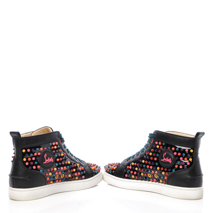 Christian Louboutin Mens Patent Calfskin Spike Louis Flat Sneakers 43.5 Black Multi 5 of 11