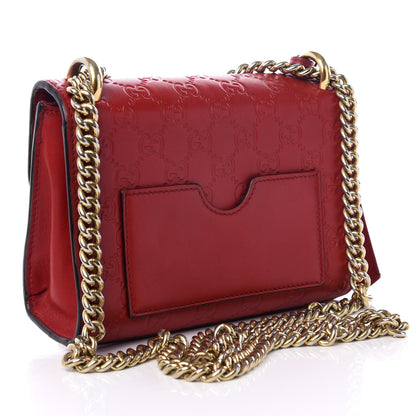 Gucci Guccissima Small Padlock Shoulder Bag Hibiscus Red 2 of 8