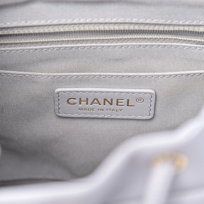 Chanel Calfskin Quilted Small Urban Spirit Backpack Light Grey 6 of 13