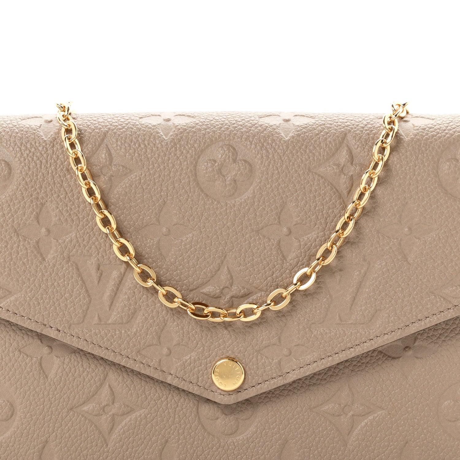 Louis Vuitton Empreinte Pochette Felicie Chain Wallet Tourterelle 7 of 10