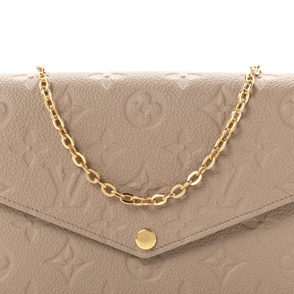 Louis Vuitton Empreinte Pochette Felicie Chain Wallet Tourterelle 7 of 10