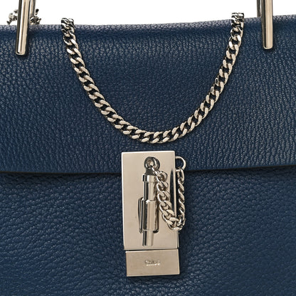 Chloe Grained Lambskin Mini Drew Shoulder Bag Royal Navy 10 of 10
