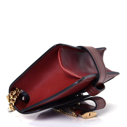 Chloe Shiny Goatskin Calfskin Aby Chain Shoulder Bag Sepia Brown 3 of 4