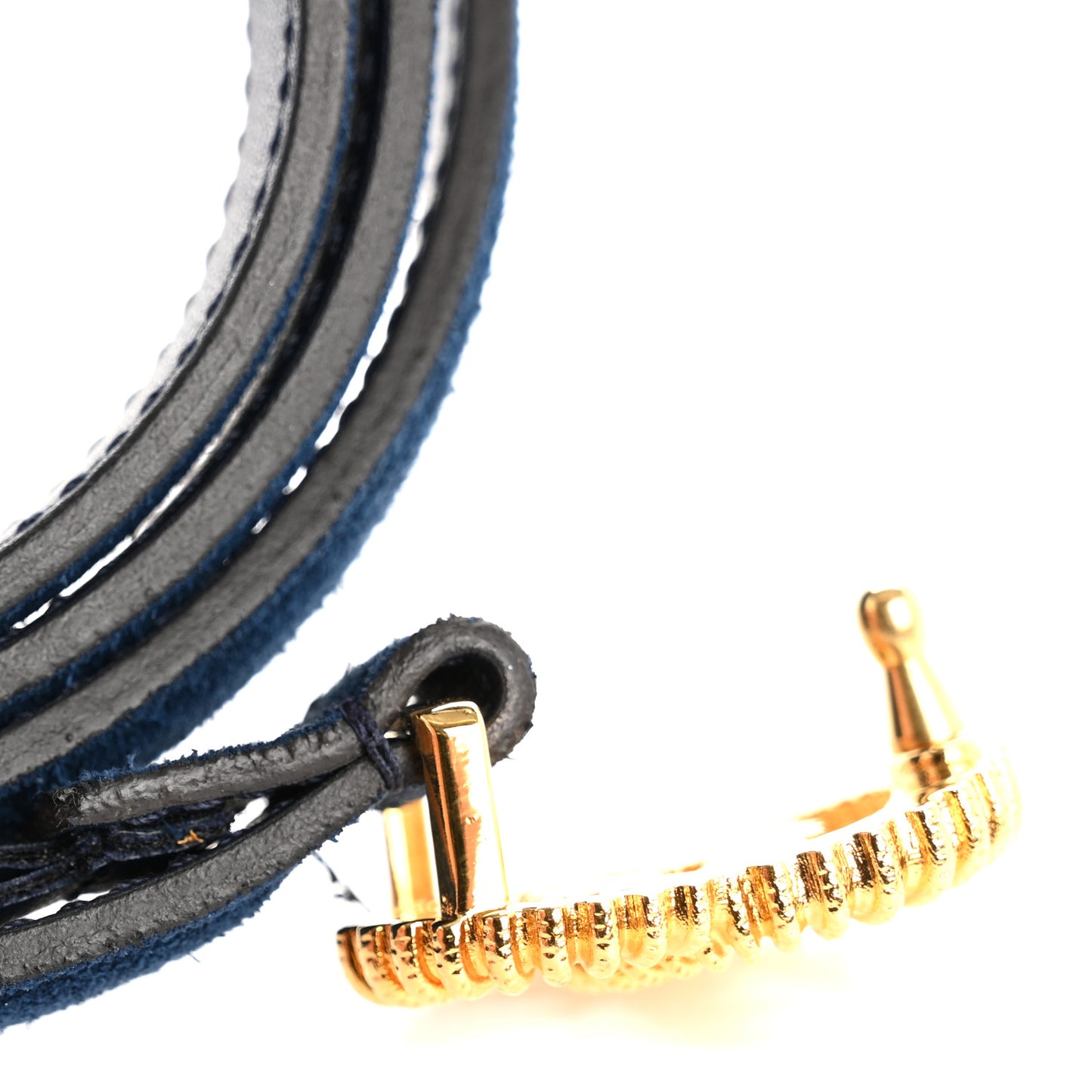Suede Calfskin Torchon Double G 15mm Belt 90 36 Blue Agata