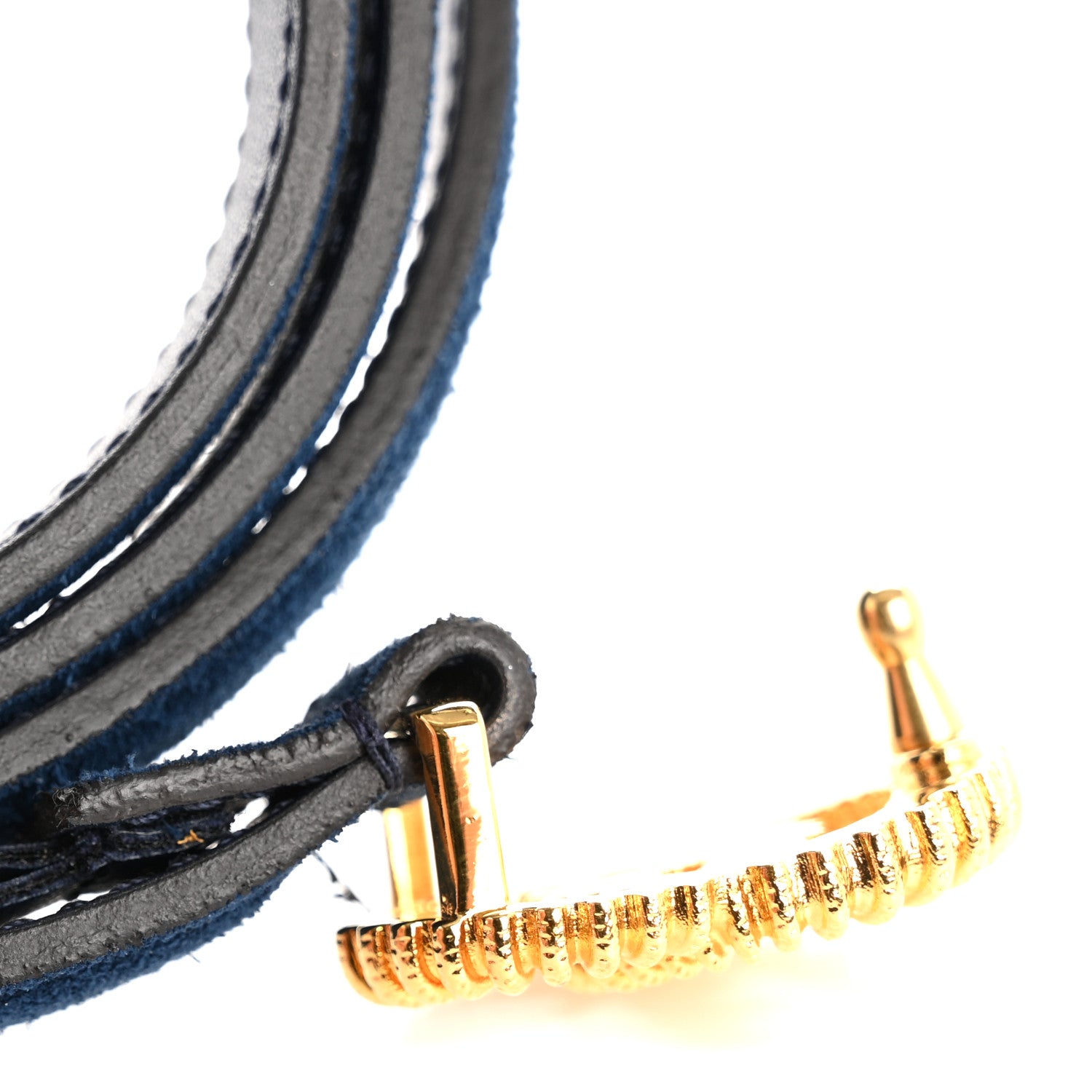 Gucci Suede Calfskin Torchon Double G 15mm Belt 90 36 Blue Agata 8 of 8