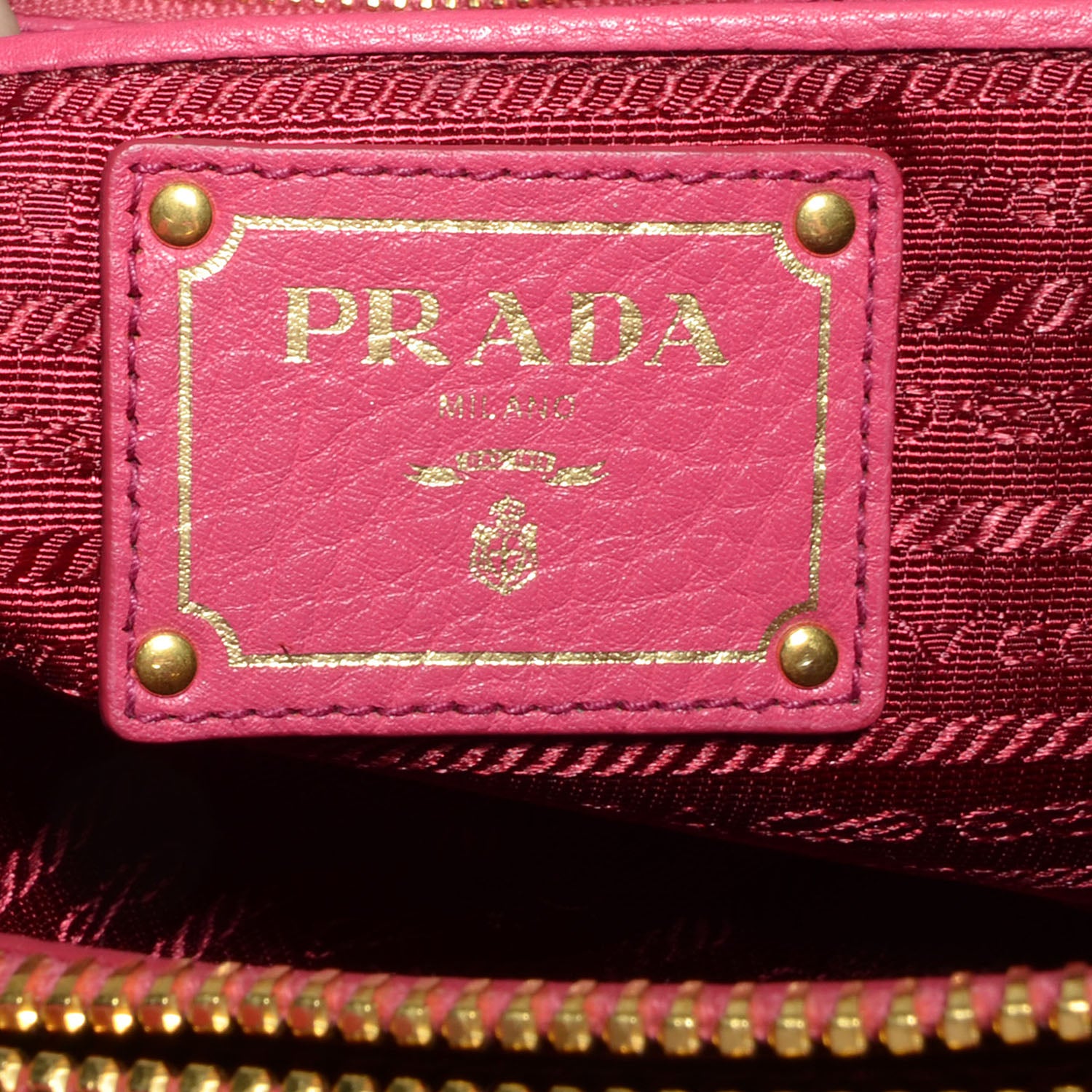 Prada Vitello Daino Large Double Zip Tote Peonia 7 of 10