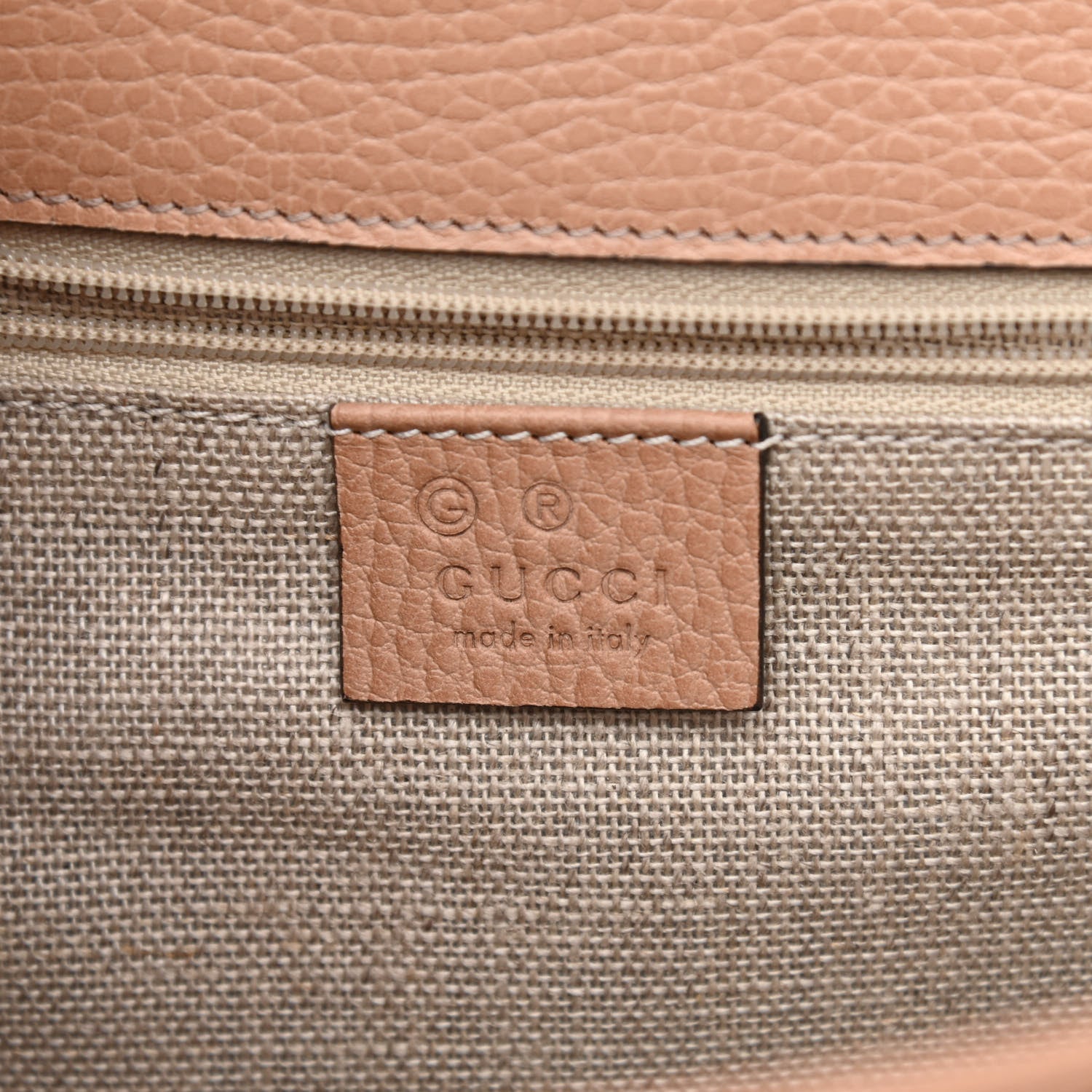Gucci Dollar Calfskin Interlocking G Shoulder Bag Camelia 6 of 10