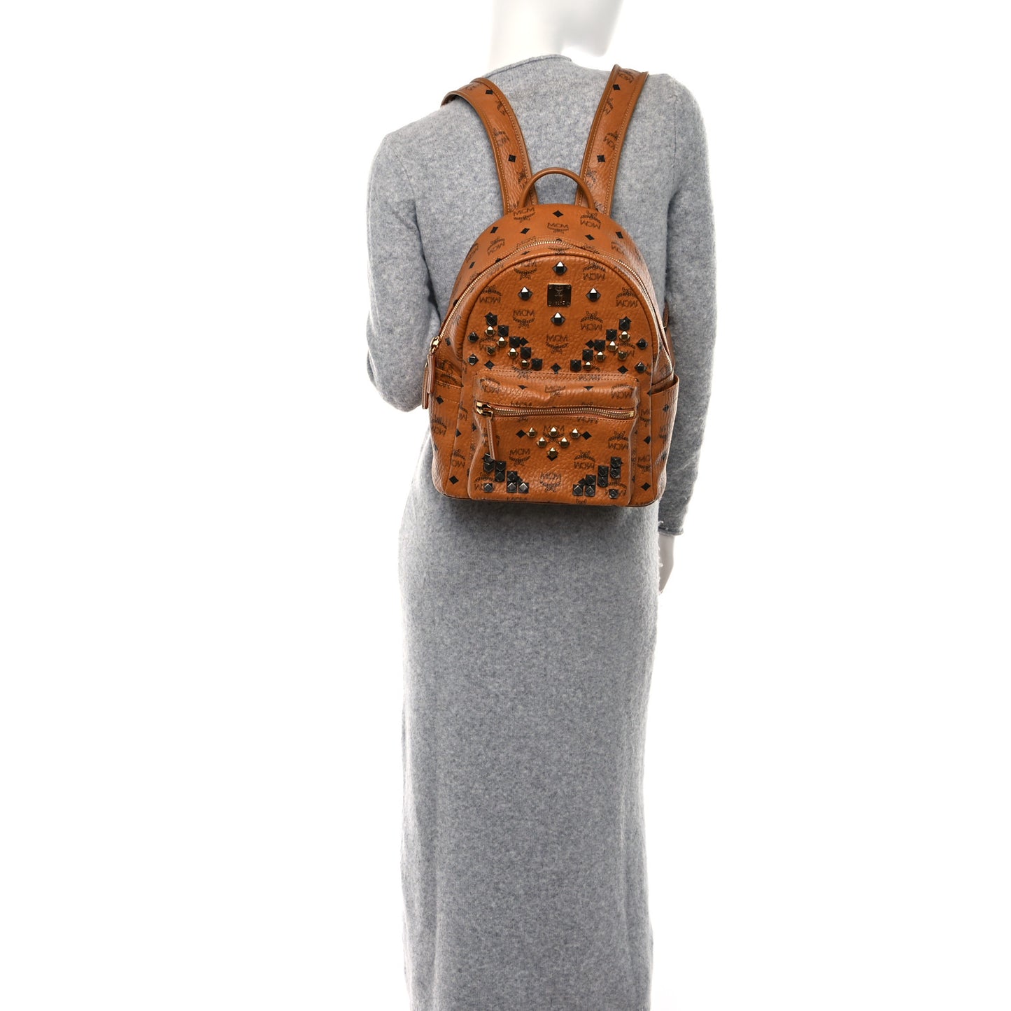 Visetos Studded Small Stark M Backpack Cognac