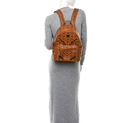 MCM Visetos Studded Small Stark M Backpack Cognac 2 of 9