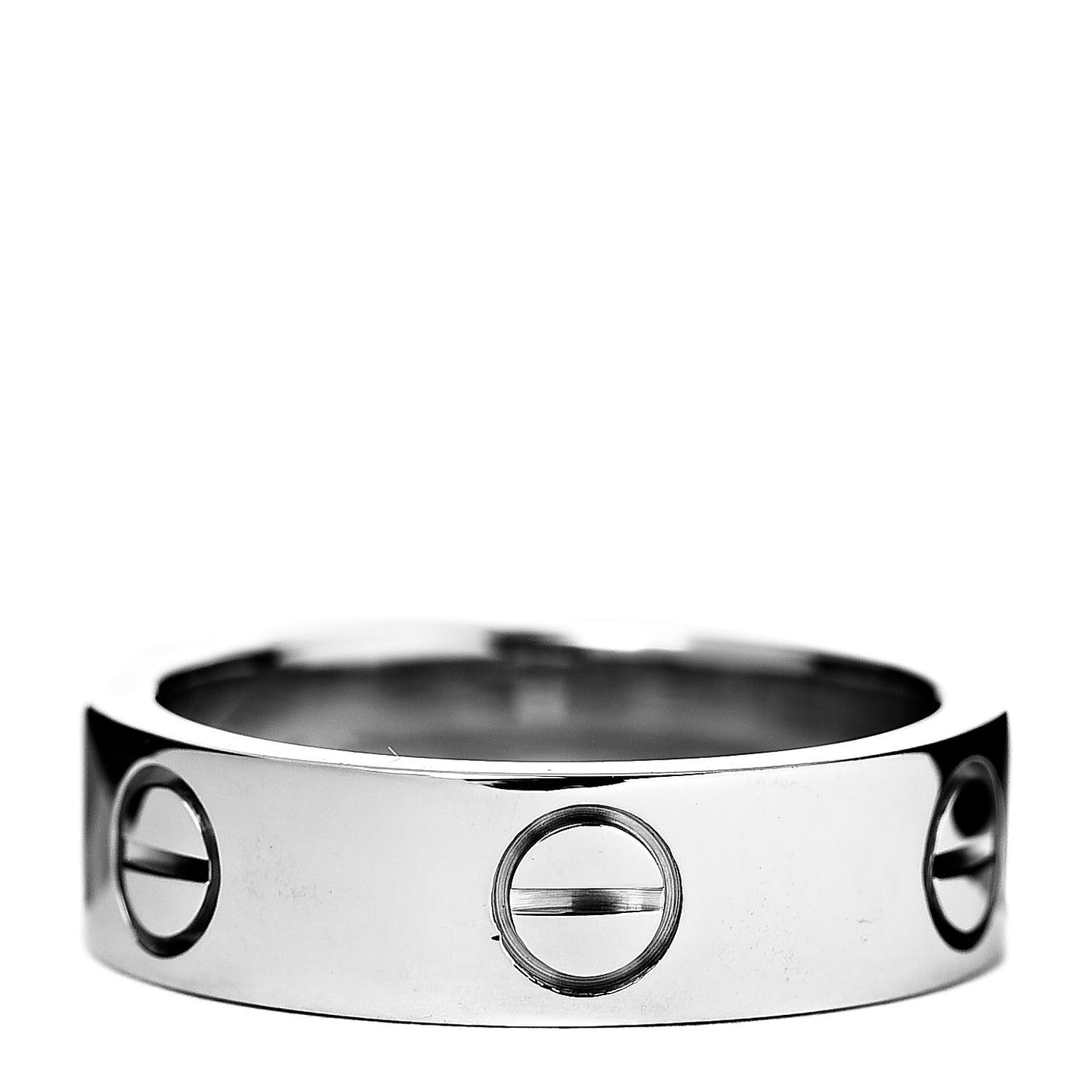 18K White Gold 5.5mm LOVE Ring 52 6