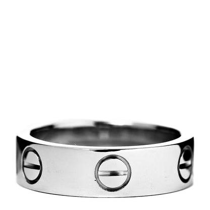 Cartier 18K White Gold 5.5mm LOVE Ring 52 6 1 of 5