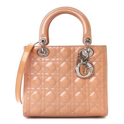 Christian Dior Patent Cannage Medium Lady Dior Rose Clair 1 of 15
