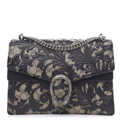 Gucci GG Supreme Monogram Arabesque Medium Dionysus Shoulder Bag Black 1 of 16