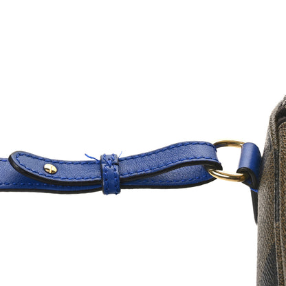 Fendi Pequin Spalmati Vitello Flamingo Small Boston Tobacco Blue Neon 9 of 9