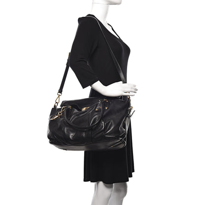 Prada Cervo Shine Shoulder Bag Black 2 of 18